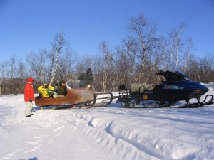 Kelkkakuljetus tunturiin